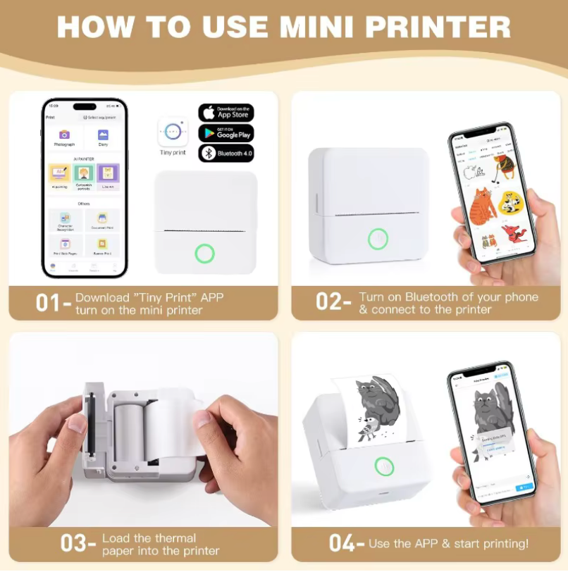 Mobiler Mini Drucker